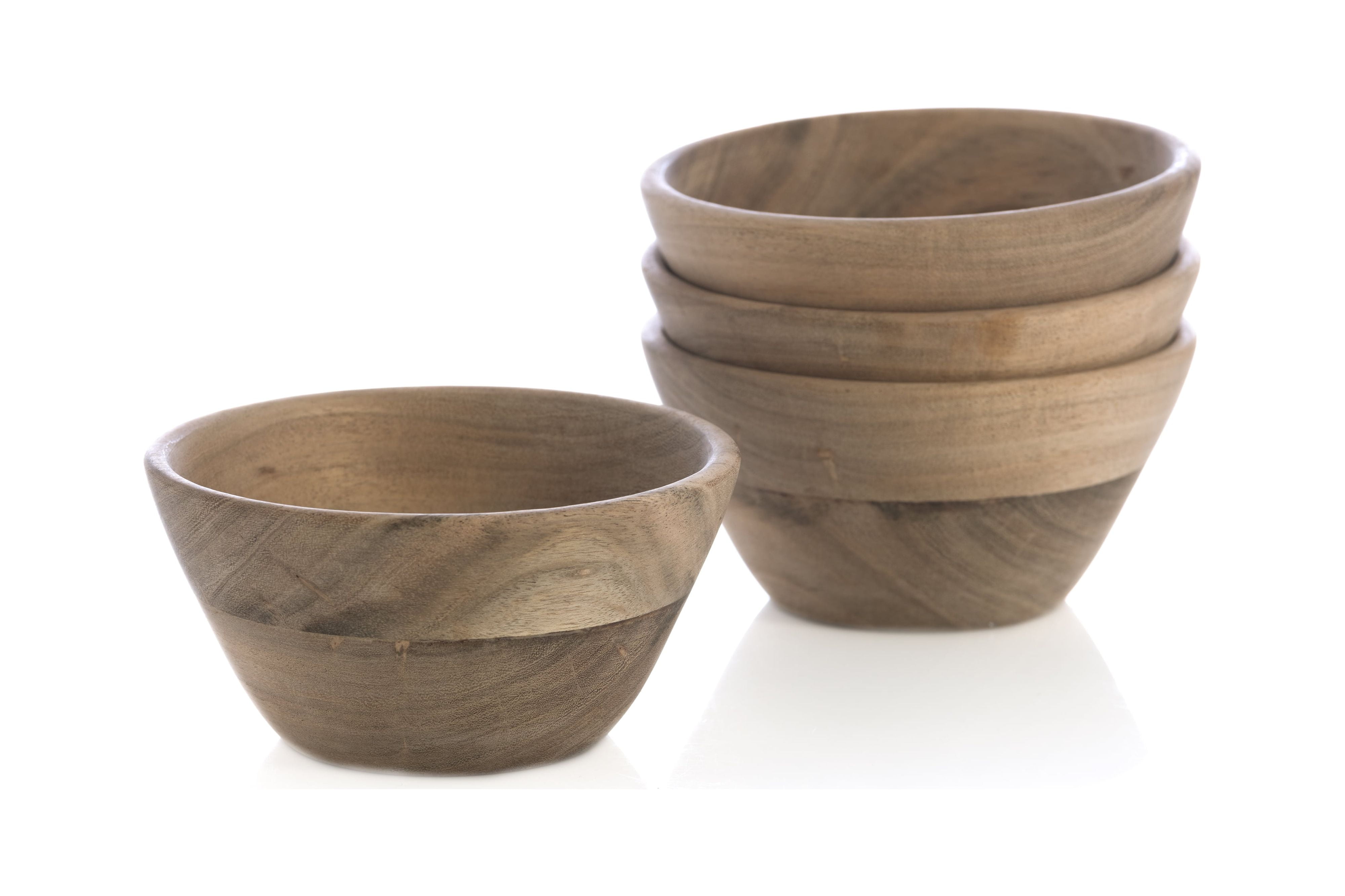 Set Of 4 Montana Wood Bowls - Shiraleah