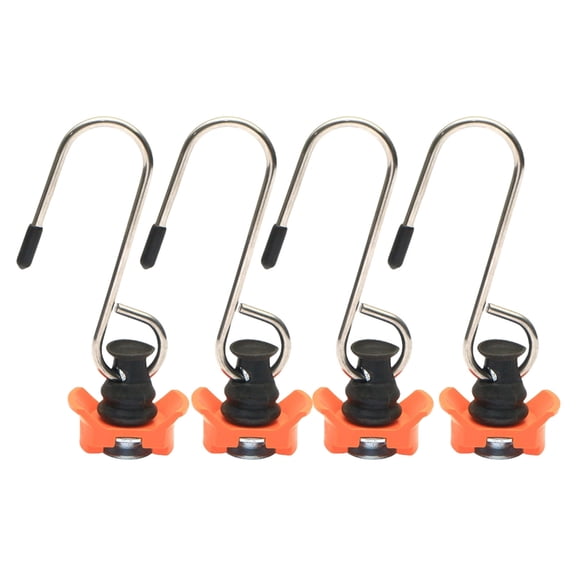 Set Of 4 Motorhomes, Trucks Metal Hooks For Airline Rails Tracks Fittings, Easy Install Cargo Securing Hauling Accessory