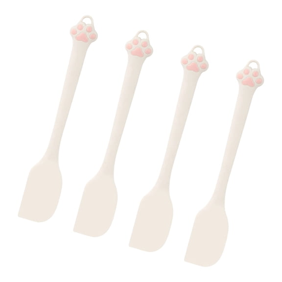 Set Of 4 Nonstick Silicone Spatulas With Unique Cats Claws Designs Ideal For Baking And Food Preparation