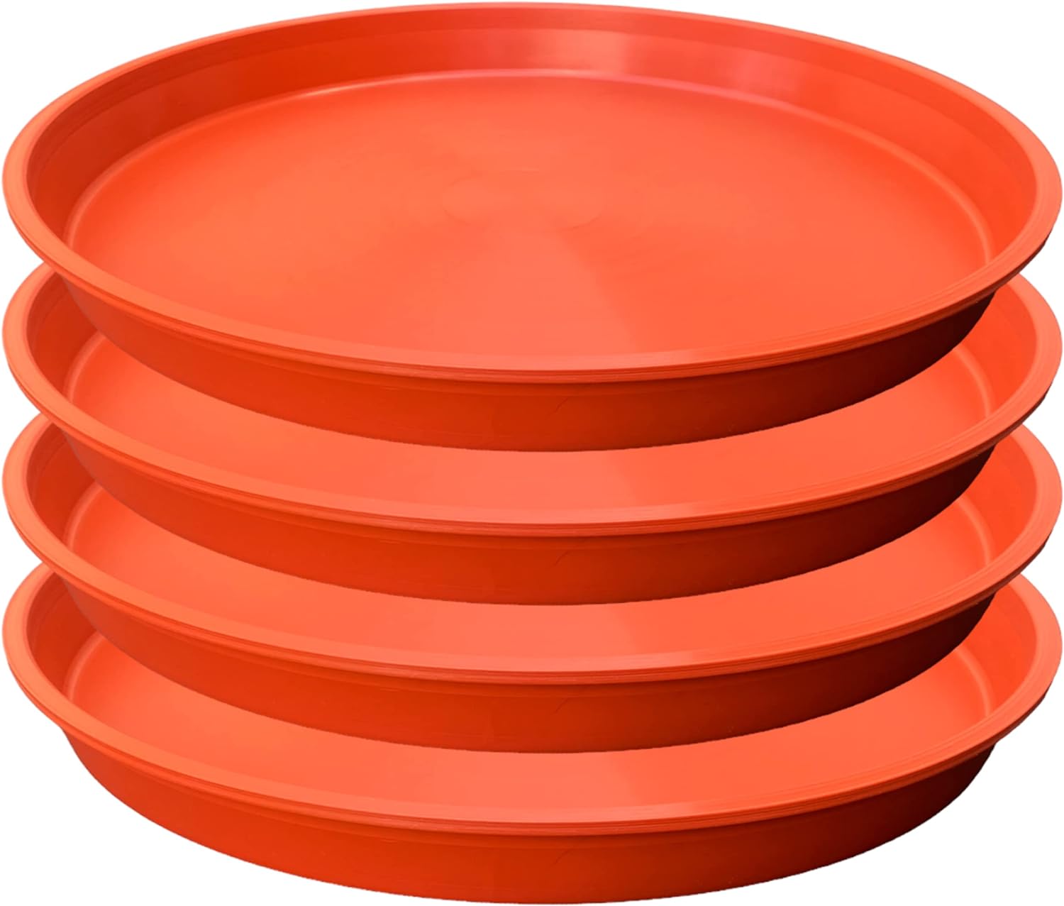 Set Of 4 Plant Saucer 9 Inch Round Plant Trays For Indoors Outdoors, Flower Saucers For Garden