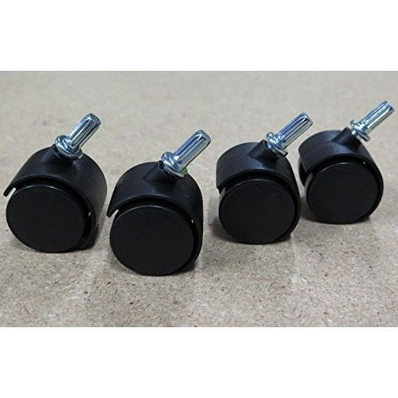 Set Of 4 Plastic Caster Wheels 3 Drawer Cart Office Storage Sterilite Black