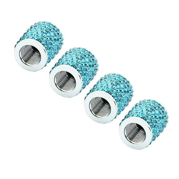 Set Of 4 Sparkling Tire Stem Caps Anti Leakage Designs Covers for Car & Bikes