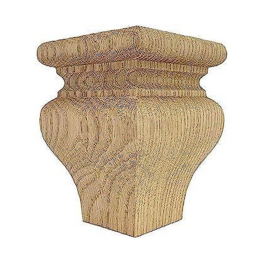 Set Of 4 Square Abilene Turned Bun Foot 4 1/2" Tall X 3 3/8" Wide