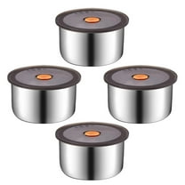 Set Of 4 Stainless Steel Lunch Box With Seal Silicone Lid Perfect For Storing Snacks And Meals