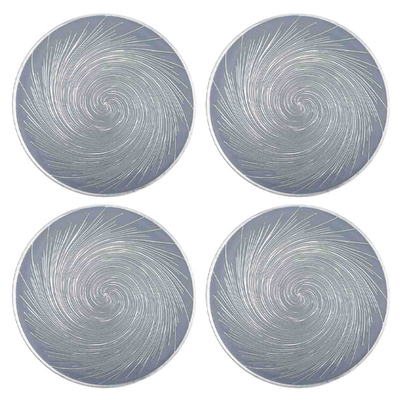 Set Of 4 Stylish Circular Placements Made From Pvc Great For Daily Use