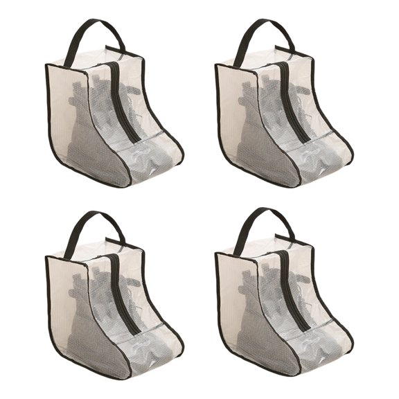 Set Of 4 Waterproof Boot Bag With Carry Handle Boot Organization Bags For Seasonal Shoe Storage Travel Accessory