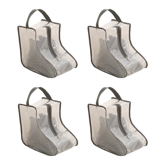 Set Of 4 Waterproof Boot Bag With Carry Handle Boot Organization Bags For Seasonal Shoe Storage Travel Accessory
