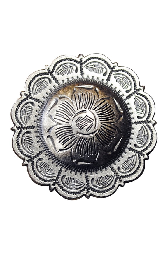 Set Of 4 Western Screw Back Concho Floral Carved Saddle Bling Cowgirl