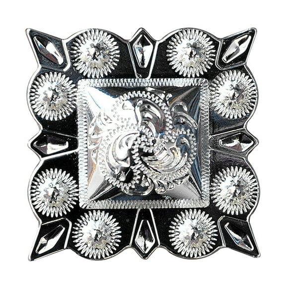 Set Of 4 Western Screw Back Concho German Silver 1.5 Inch Square Hilason
