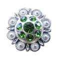 thumbnail image 1 of Set Of 4 Western Screw Back Concho Green Berry Crystals Cowgirl 1 Inch, 1 of 4