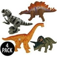 thumbnail image 1 of Set Of 4 Wind Up Dinosaur Toys - T-Rex, Triceratops, Stegosaurus And Brachiosaurus, 1 of 5