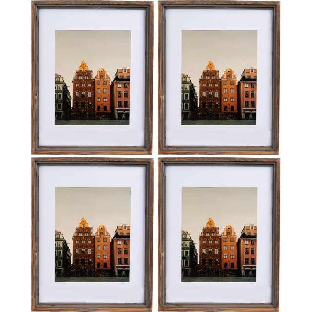 Set Of 411X14 WOOD DISTRESS GRAY MATTED TO 8X10 RECESSED STEPS