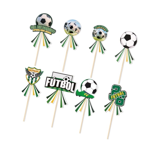 Set Of 48 Soccer Cake Decorations For 2026 World Game Birthday Supplies