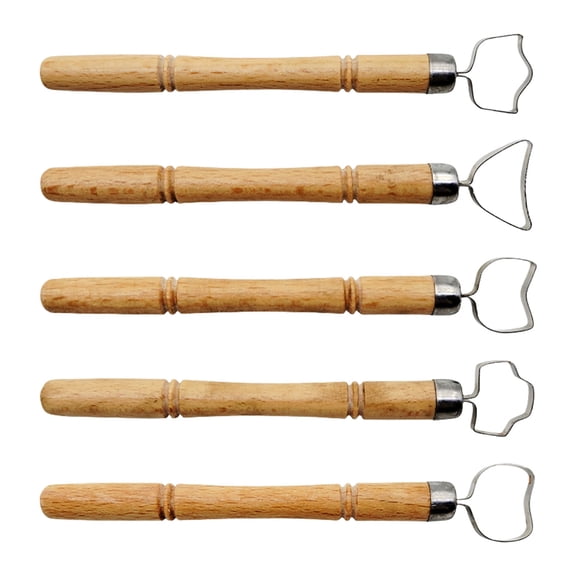 Set Of 5 Ceramic Carving Tool Stainless Steel Ceramic Tool with Handle Ceramic Shaping Tool Pottery Sculpting Tool