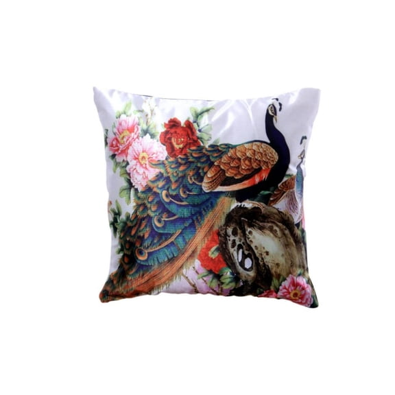 Set Of 5 Peacock Print Cushion Cover