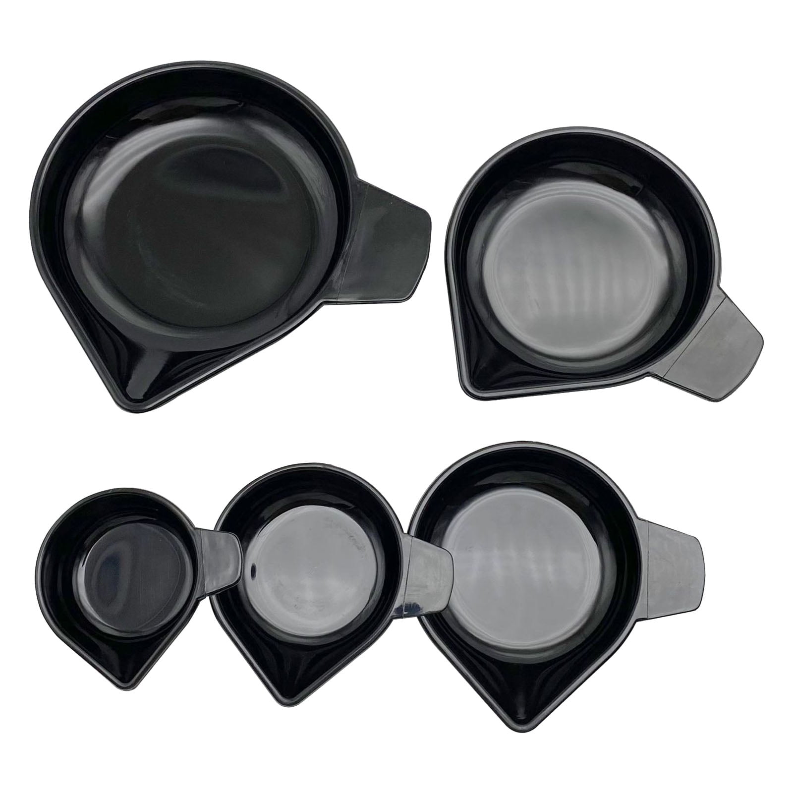 Measuring Trays Set Of 5 Plastic Weighing Trays With Narrow Spout For Easy Measurement ...
