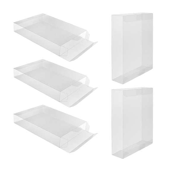 Set Of 5 Protective Display Case Container For Cartridges Clear PET Design Home Gaming Room Quick Access & Organization