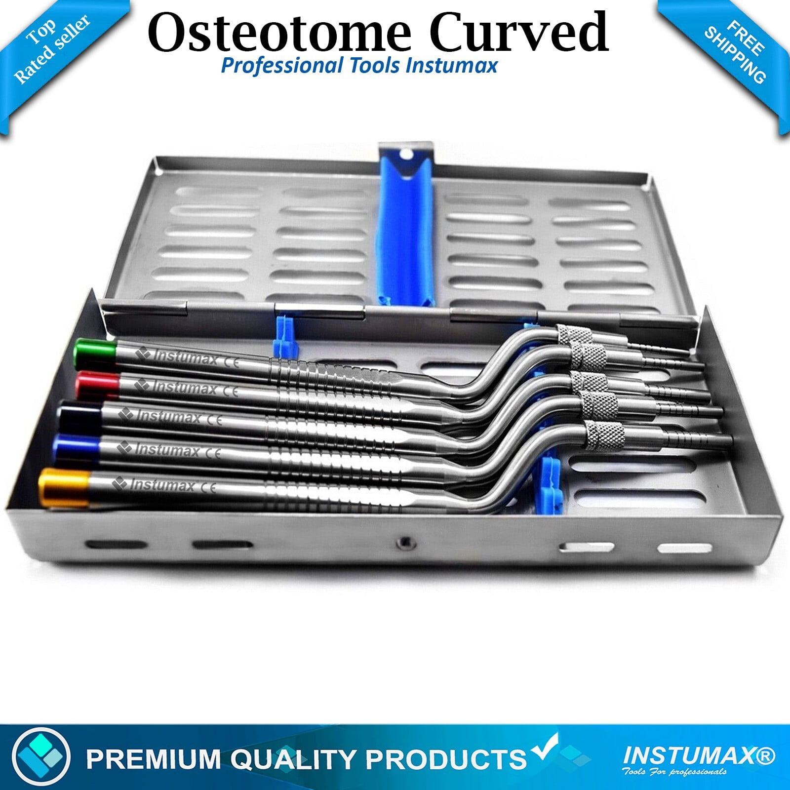 Kit De 5 Ostéotomes Sinus Lift Pour Implants Dentaires - Version Régulière - Marque Medspo