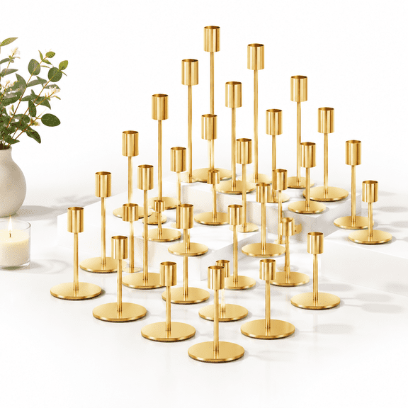 Set Of 54 Taper Candle Holder Bulks For Wedding Party