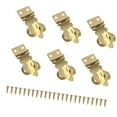thumbnail image 1 of Set Of 6 Decorative Brass Latches Miniature Padlocks Hasps with Mounting Screws Upgrades for Boxes & Dollhouses, 1 of 7