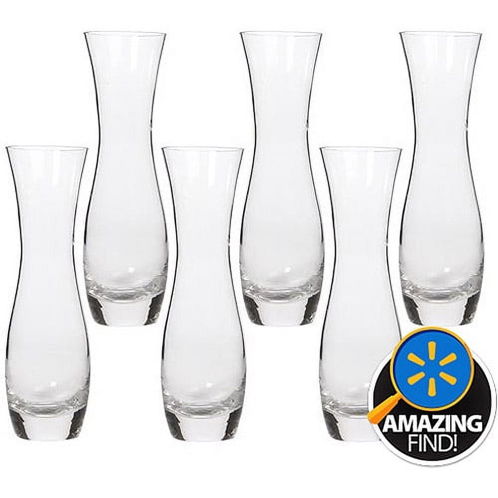 Set Of 6 Glass Bud Vase