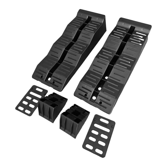 Set Of 6 Heavy Duty Plastic Parking Ramps For Trucks And Travel Trailers Slip Resistant Build