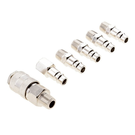 Set Of 6 High Quality Air Line Hose Compressor Fitting Quick Coupler 1/4"BSP