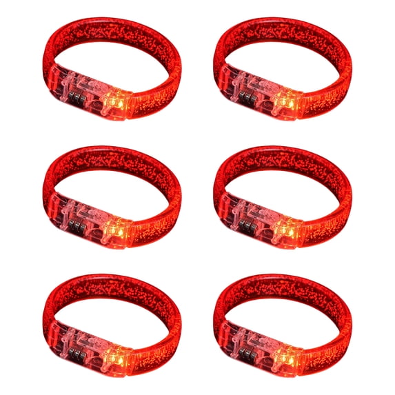 Set Of 6 LED Flashing Bracelets Wristbands for Music Festivals and Night Runs Stylish Festival Night Event Accessories