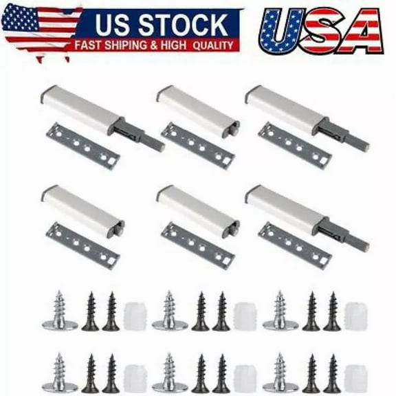 Set Of 6 Pressure Door Openers, Push To Open Door Opener, Cabinet Door Damper