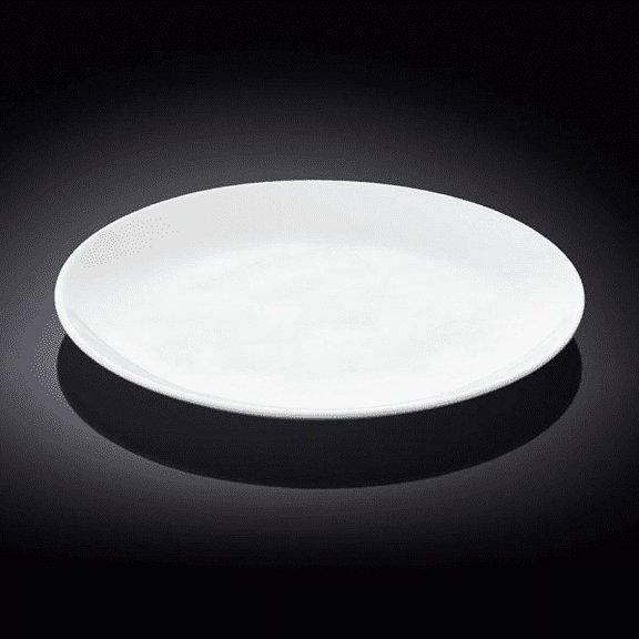 Set Of 6 Professional Rolled Rim White Dinner Plate 10 inch | 25.5 Cm