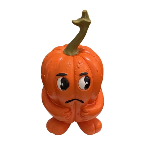 Set Of 6 Pumpkin Character Figurines Halloween Resin Decorations With Funny Expressions For Tabletops Shelves And Holiday Decor