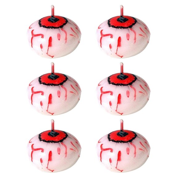 Set Of 6 Realistic Eyeballs Floating Candle For Party Decorations