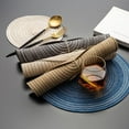 thumbnail image 1 of Set Of 6 Round Braided Placemat 30Cm Table Mats For Dining Table Woven Placemat Biege YIWEI, 1 of 9