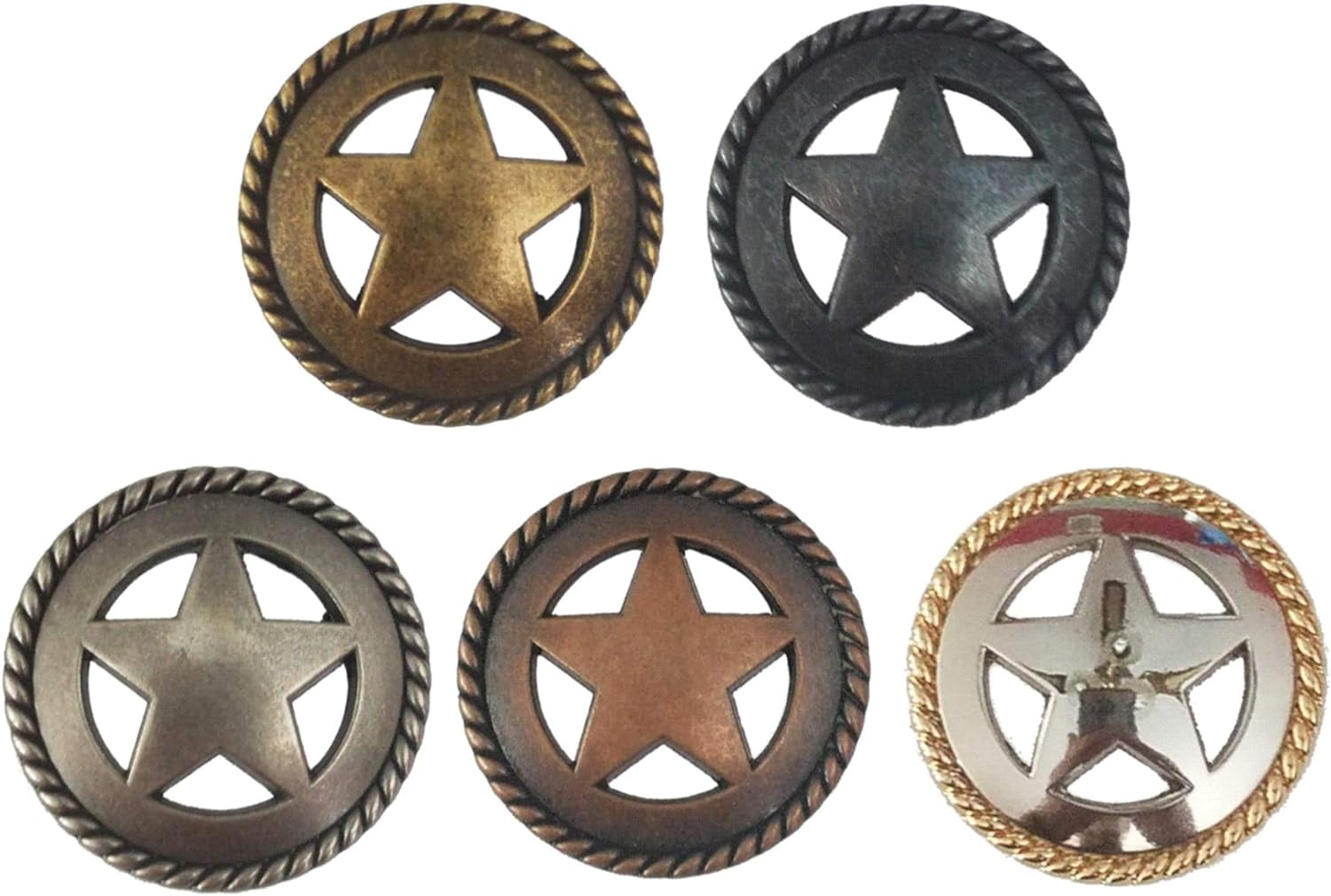 Set Of 6 Rustic Rope Lone Star Drawer Pulls Knobs Western