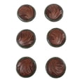 thumbnail image 1 of Set Of 6 Western Rustic Faux Tooled Leather Green Borders Cabinet Door Knobs, 1 of 4