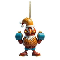 Set Of 7 Acrylic Christmas Tree Ornaments With Various Designs For Decor 3.1 Inches Acrylic Material 7-Pack Ornament Set