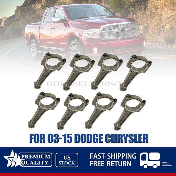 Set Of 8 Connecting Rods For Dodge Chrysler 5.7L Hemi 2003-2015 Engines