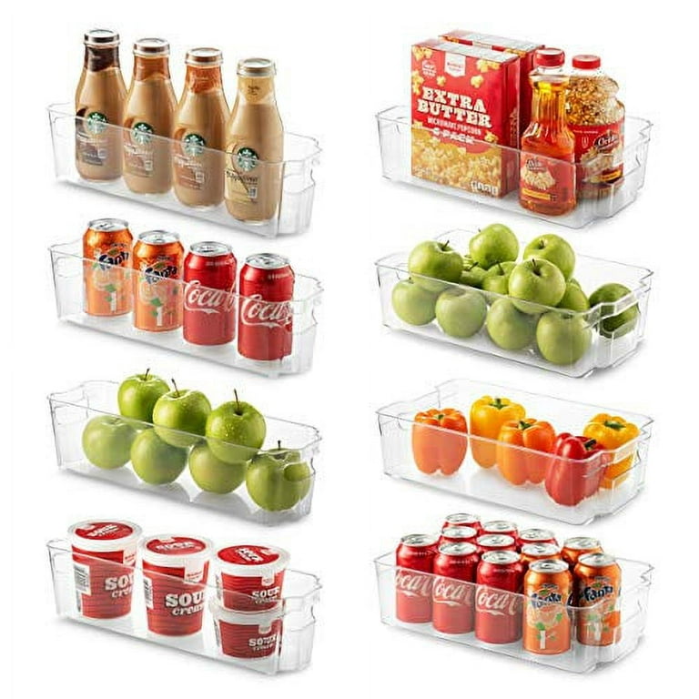 refrigerator organizer kitchen Food storage set of 8 plastic