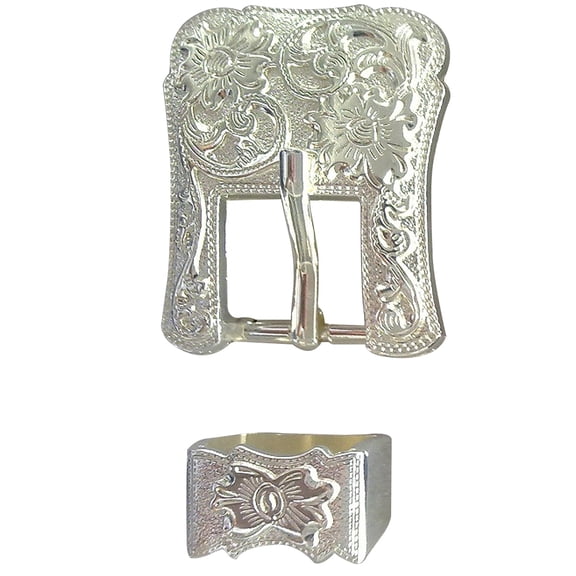 Set Of 8 Screw Back Concho Buckle Horse Saddle Bridle Floral 3/4 Inch