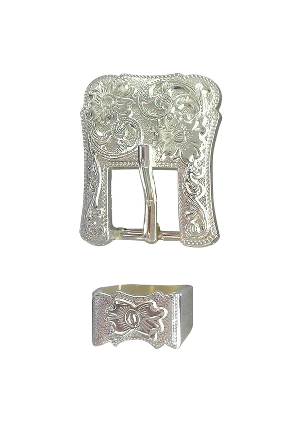 Set Of 8 Screw Back Concho Buckle Horse Saddle Bridle Floral 3/4 Inch