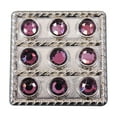 thumbnail image 1 of Set Of 8 Western Screw Back Concho Purple Crystal Square Bling Cowgirl, 1 of 4