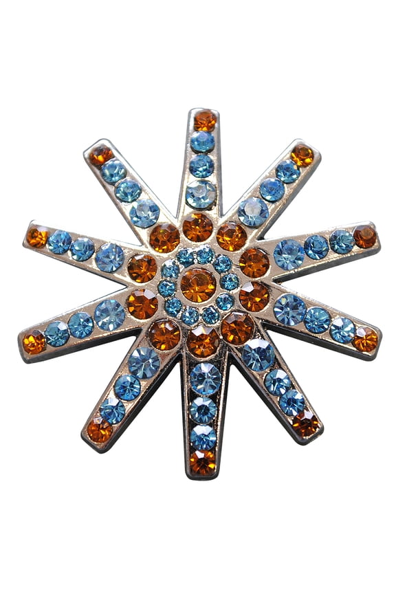Set Of 8 Western Screw Back Concho Turquoise Brown Spur Bling Cowgirl