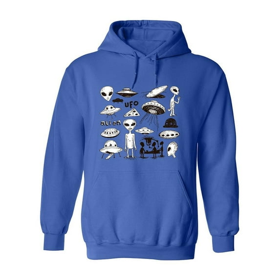Set Of Aliens Hoodie Men -Image by Shutterstock, Male XX-Large