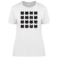 thumbnail image 1 of Set Of Black Kittens Faces T-Shirt Women -Image by Shutterstock, Female Medium, 1 of 2