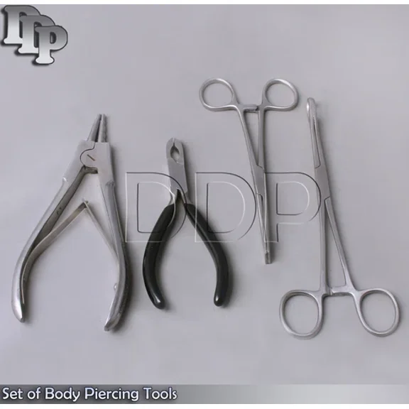 Set Of Body Piercing Tools - Bead Ball Capture Ring Pliers Opener Closer Ds-749