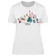 thumbnail image 1 of Set Of Colorful Instruments  T-Shirt Women -Image by Shutterstock, Female x-Large, 1 of 2