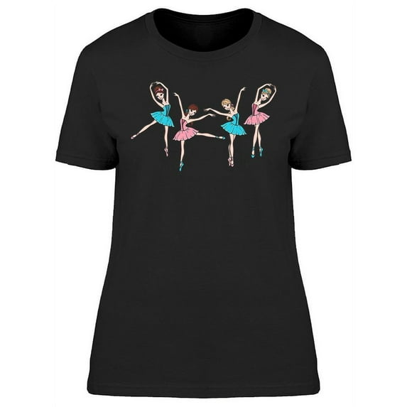 Set Of Cute Ballerinas T-Shirt Women -Image by Shutterstock, Female Small