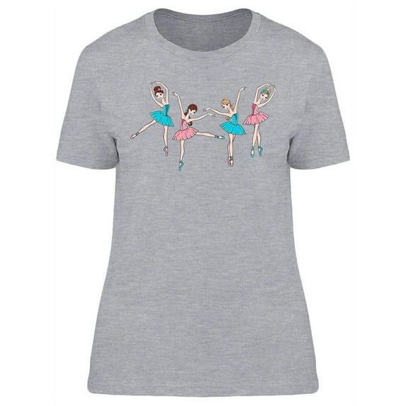 Set Of Cute Ballerinas T-Shirt Women -Image by Shutterstock, Female Small