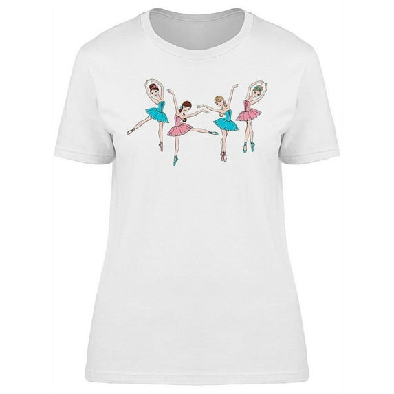 Set Of Cute Ballerinas T-Shirt Women -Image by Shutterstock, Female XX-Large