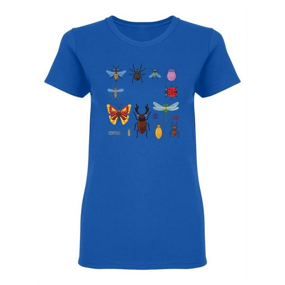 Set Of Cute Insects Shaped T-Shirt Women -Image by Shutterstock, Female XX-Large